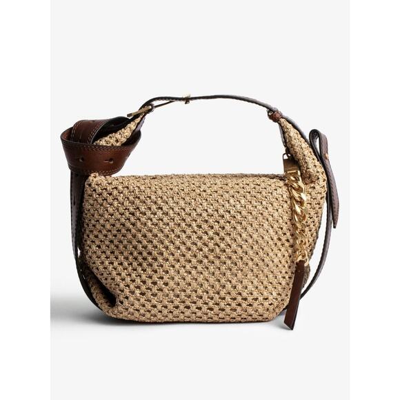 Zadig and Voltaire Le Cecilia Knit & Leather Bag $648, New! - Picture 1 of 11